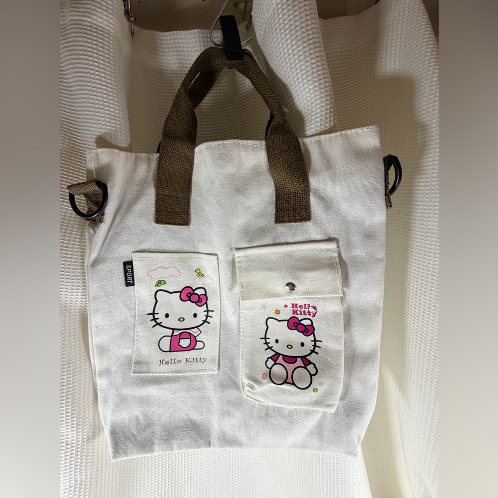 Hello Kitty White and Pink Canvas Bag